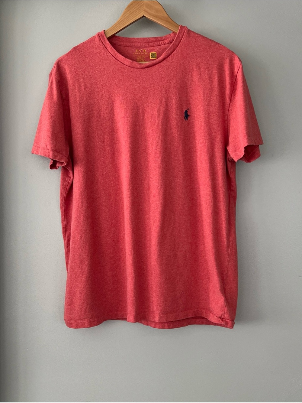 Polo by Ralph Lauren Coral Short Sleeve Crewneck Tee with Navy Pony
